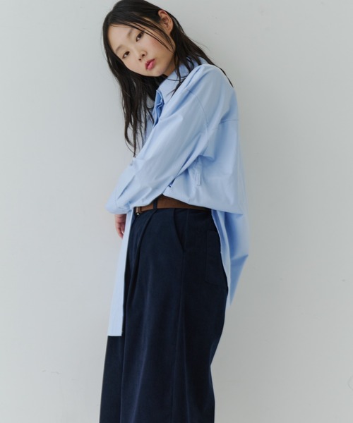 NUJOH（ヌゾ）の「Corduroy Bermuda Pants with Belt / ベルト付きコーデュロイバミューダパンツ（その他パンツ・レディース・ベージュ/ネイビー/ブラウン・SMALL/MEDIUM）」の22枚目の写真