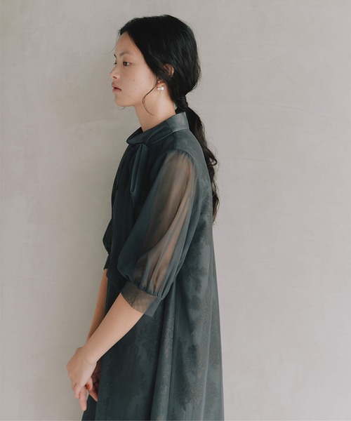 kaene（カエン）の「チュールレースAラインドレス【結婚式 二次会 同窓会 謝恩会 お呼ばれドレス】（ワンピース・レディース・イエロー/グレー/ブラウン・FREE）」の13枚目の写真