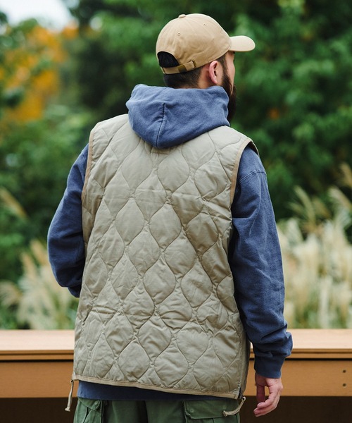 TAION ミリタリージップVネックダウンベスト TAION-104LSBPML-1-LO