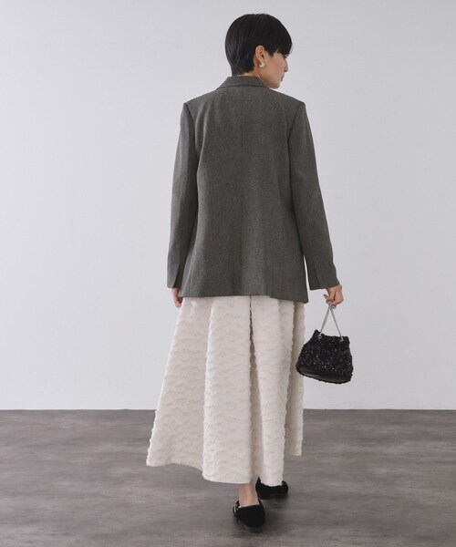 OPAQUE.CLIP（オペークドットクリップ）の「ストレッチダブルブレストテーラードジャケット/セットアップ対応可【洗濯機OK】（テーラードジャケット・レディース・チャコール/ベージュ系その他6・36/38/40/42）」の20枚目の写真
