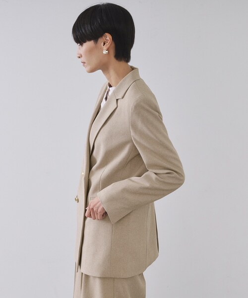OPAQUE.CLIP（オペークドットクリップ）の「ストレッチダブルブレストテーラードジャケット/セットアップ対応可【洗濯機OK】（テーラードジャケット・レディース・チャコール/ベージュ系その他6・36/38/40/42）」の10枚目の写真