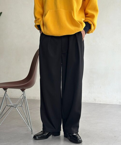 CPCM（シーピーシーエム）の「裏起毛2タックスラックス（スラックス・レディース・ブラック/ブラウン/チャコールグレー・MEDIUM/LARGE）」の2枚目の写真