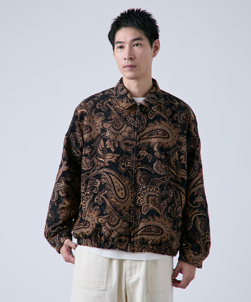 B.C STOCK（ベーセーストック）の「ゴブラン スイングトップブルゾン（その他アウター・メンズ・ベージュ/ブラック/アイボリー・MEDIUM/LARGE）」の3枚目の写真