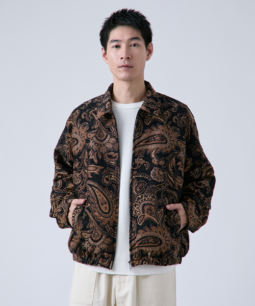 B.C STOCK（ベーセーストック）の「ゴブラン スイングトップブルゾン（その他アウター・メンズ・ベージュ/ブラック/アイボリー・MEDIUM/LARGE）」の5枚目の写真