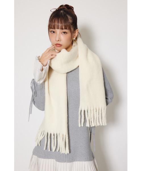 rienda（リエンダ）の「ボリュームデザインストール 秋服 冬服（ストール/ショール・レディース・ベージュ/アイボリー/ピンク・FREE）」の4枚目の写真