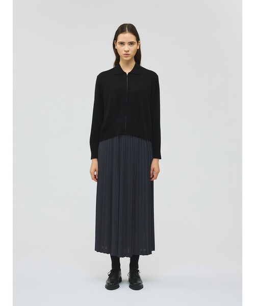 mizuiroind（ミズイロインド）の「mizuiro ind ロングプリーツスカート（スカート・レディース・ネイビー/ブラック/ブラウン・FREE）」の3枚目の写真