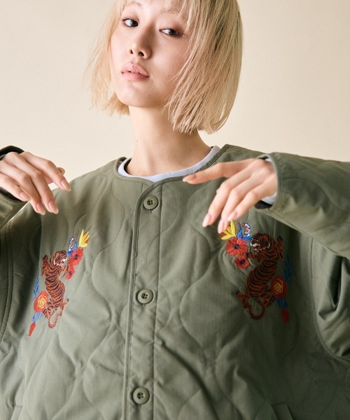 rehacer（レアセル）の「rehacer : SouvenirArmy Quilting Jacket