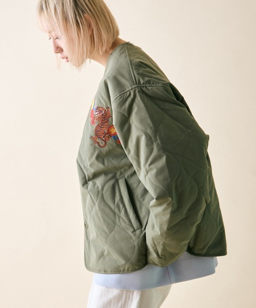 rehacer（レアセル）の「rehacer : SouvenirArmy Quilting Jacket
