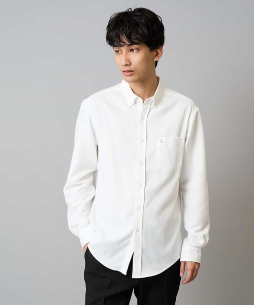 a.v.v（アーヴェヴェ）の「【イージーケア/累計1.5万枚】サンライト起毛ストレッチシャツ【洗濯機で洗える/蓄熱保湿】（シャツ/ブラウス・メンズ・ネイビー/ホワイト/ブラウン/ライトブルー・44/46/48/50/52）」の2枚目の写真