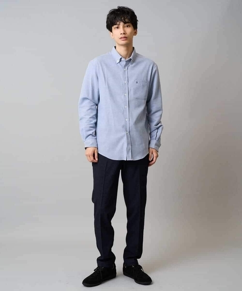 a.v.v（アーヴェヴェ）の「【イージーケア/累計1.5万枚】サンライト起毛ストレッチシャツ【洗濯機で洗える/蓄熱保湿】（シャツ/ブラウス・メンズ・ネイビー/ホワイト/ブラウン/ライトブルー・44/46/48/50/52）」の9枚目の写真