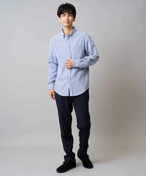 a.v.v（アーヴェヴェ）の「【イージーケア/累計1.5万枚】サンライト起毛ストレッチシャツ【洗濯機で洗える/蓄熱保湿】（シャツ/ブラウス・メンズ・ネイビー/ホワイト/ブラウン/ライトブルー・44/46/48/50/52）」の10枚目の写真