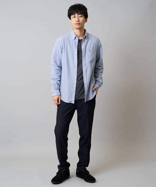 a.v.v（アーヴェヴェ）の「【イージーケア/累計1.5万枚】サンライト起毛ストレッチシャツ【洗濯機で洗える/蓄熱保湿】（シャツ/ブラウス・メンズ・ネイビー/ホワイト/ブラウン/ライトブルー・44/46/48/50/52）」の11枚目の写真