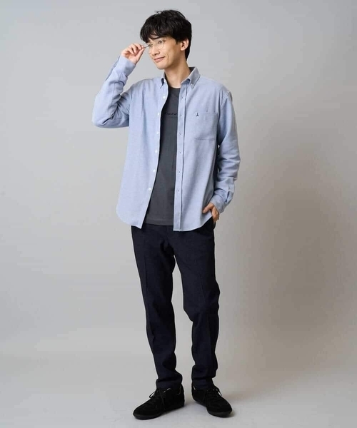 a.v.v（アーヴェヴェ）の「【イージーケア/累計1.5万枚】サンライト起毛ストレッチシャツ【洗濯機で洗える/蓄熱保湿】（シャツ/ブラウス・メンズ・ネイビー/ホワイト/ブラウン/ライトブルー・44/46/48/50/52）」の12枚目の写真