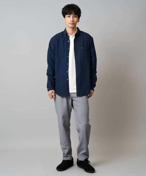 a.v.v（アーヴェヴェ）の「【イージーケア/累計1.5万枚】サンライト起毛ストレッチシャツ【洗濯機で洗える/蓄熱保湿】（シャツ/ブラウス・メンズ・ネイビー/ホワイト/ブラウン/ライトブルー・44/46/48/50/52）」の16枚目の写真