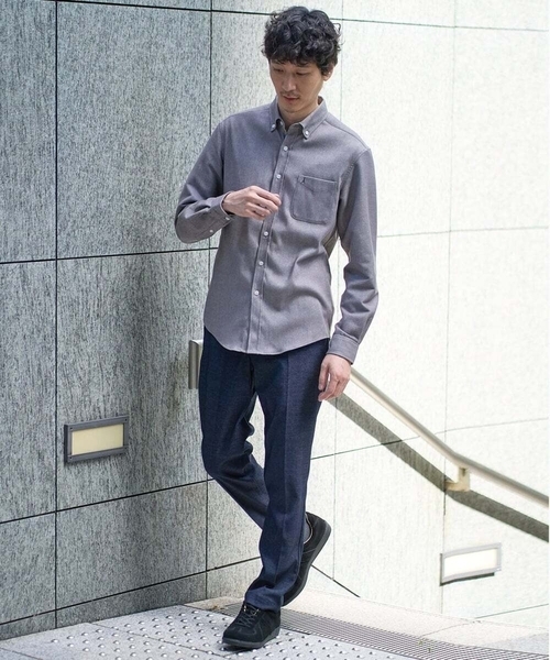 a.v.v（アーヴェヴェ）の「【イージーケア/累計1.5万枚】サンライト起毛ストレッチシャツ【洗濯機で洗える/蓄熱保湿】（シャツ/ブラウス・メンズ・ネイビー/ホワイト/ブラウン/ライトブルー・44/46/48/50/52）」の20枚目の写真