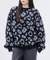 JOHN'S CLOSET（ジョンズクローゼット）の「【13】モヘアライク レオパードジャガード クルーネックニット（ニット/セーター）」