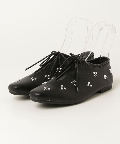 Libra Cue（リブラ キュー）の「ポイントビジューシューズ（バレエシューズ・レディース・アイボリー/ブラック・MEDIUM/LARGE）」の19枚目の写真