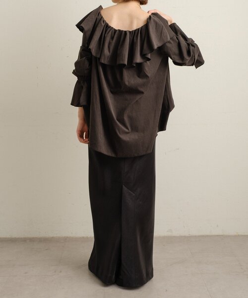 Omekashi（オメカシ）の「サテンイージースカート（スカート・レディース・ブラック/ピンク/オフホワイト・38/36）」の15枚目の写真