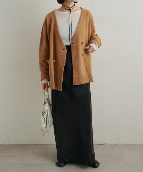 Omekashi（オメカシ）の「サテンイージースカート（スカート・レディース・ブラック/ピンク/オフホワイト・38/36）」の16枚目の写真