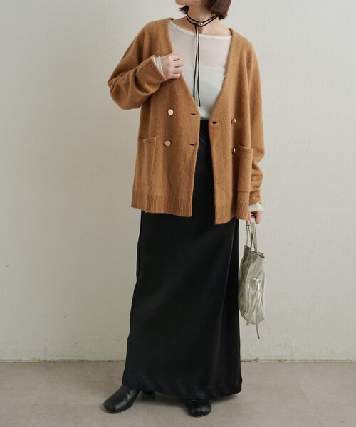 Omekashi（オメカシ）の「サテンイージースカート（スカート・レディース・ブラック/ピンク/オフホワイト・38/36）」の20枚目の写真