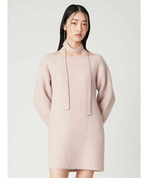 FRAY I.D（フレイアイディー）の「フォックスウールミニニットワンピース（ワンピース・レディース・レッド/ピンク/アイボリー/グレー・F）」の8枚目の写真