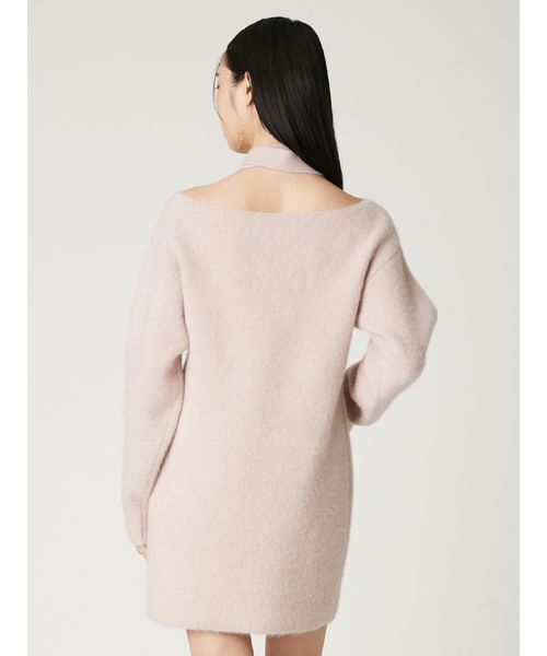 FRAY I.D（フレイアイディー）の「フォックスウールミニニットワンピース（ワンピース・レディース・レッド/ピンク/アイボリー/グレー・F）」の9枚目の写真