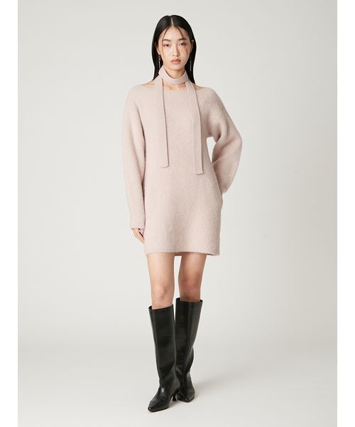 FRAY I.D（フレイアイディー）の「フォックスウールミニニットワンピース（ワンピース・レディース・レッド/ピンク/アイボリー/グレー・F）」の15枚目の写真