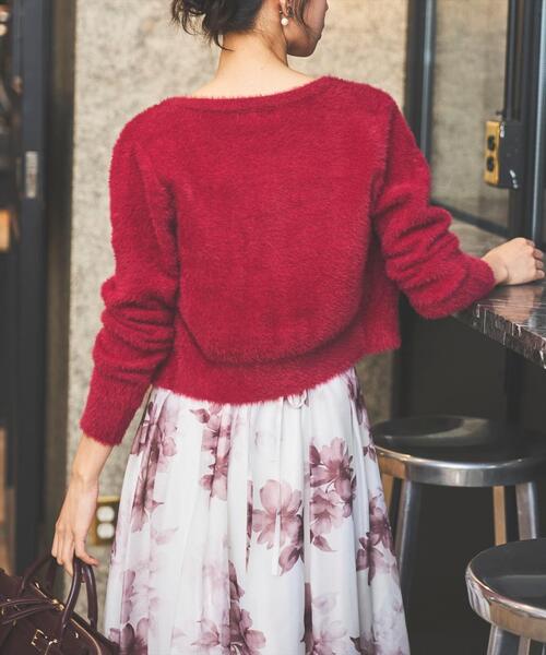 SWINGLE（スウィングル）の「フェザーニットアンサンブル（カーディガン/ボレロ・レディース・オフホワイト/ライトグレー/レッド/ベージュ・FREE）」の13枚目の写真