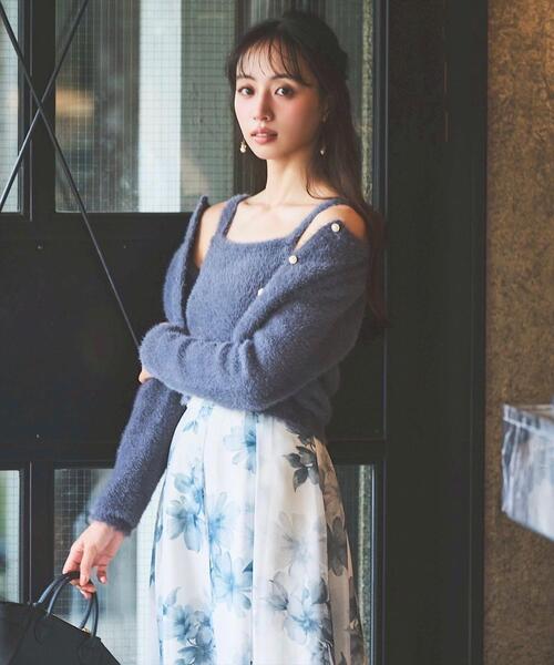 SWINGLE（スウィングル）の「フェザーニットアンサンブル（カーディガン/ボレロ・レディース・オフホワイト/ライトグレー/レッド/ベージュ・FREE）」の16枚目の写真