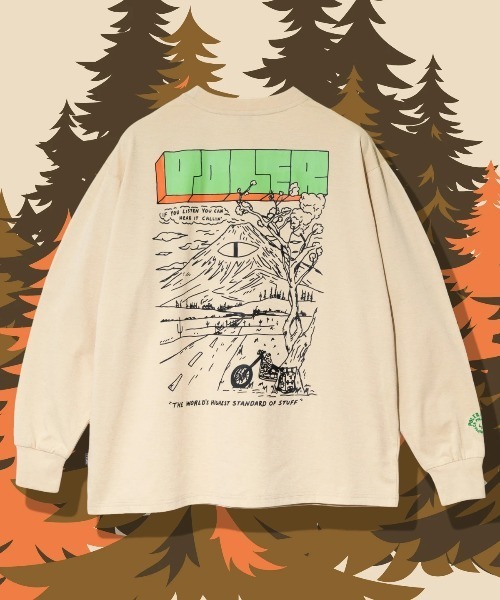 POLeR(ポーラー)の「POLeR/ポーラー POLeR×GSC HEAR IT CALLIN’ RELAX FIT L/STEE【GSC別注】(Tシャツ/カットソー・メンズ・ブラック/ベージュ・X-LARGE/MEDIUM/LARGE)」の2枚目の写真