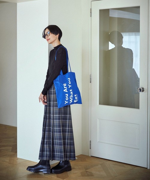 studio CLIP（スタディオクリップ）の「ショッピングトート《PUDDING BEFORE DINNER》（トートバッグ・レディース・ブルー・FREE）」の4枚目の写真