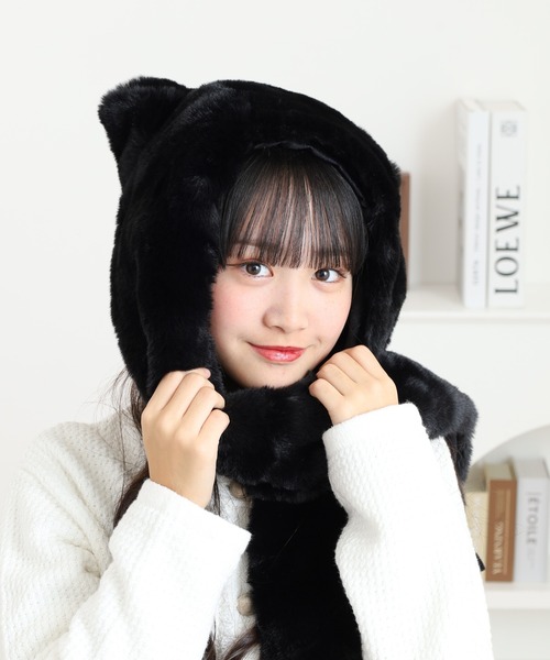 セール】猫耳付きフードマフラー（マフラー）｜FUNALIVE（ファン