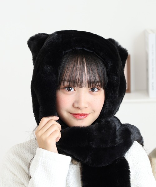 セール】猫耳付きフードマフラー（マフラー）｜FUNALIVE（ファン