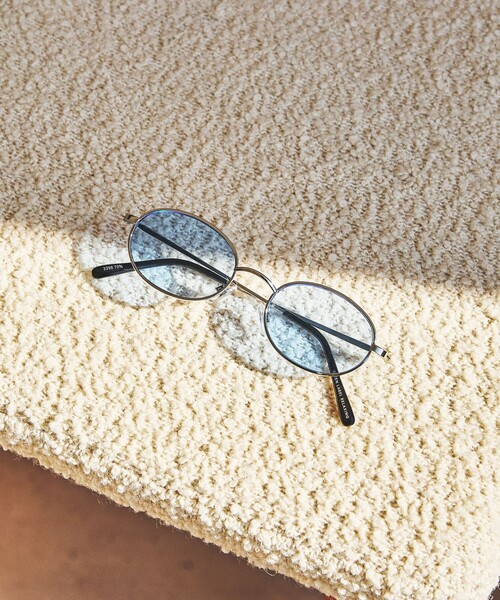green label relaxing(グリーンレーベルリラクシング)の「GLR オーバル メタルフレーム ファッション用グラス(メガネ・メンズ・ダークグレー/ライトブルー・FREE)」の17枚目の写真