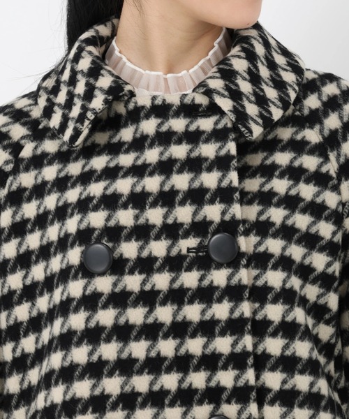 シャギーチドリ_袖ファー取り外しコート（ステンカラーコート