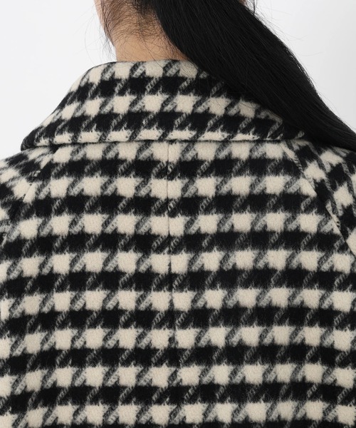 シャギーチドリ_袖ファー取り外しコート（ステンカラーコート