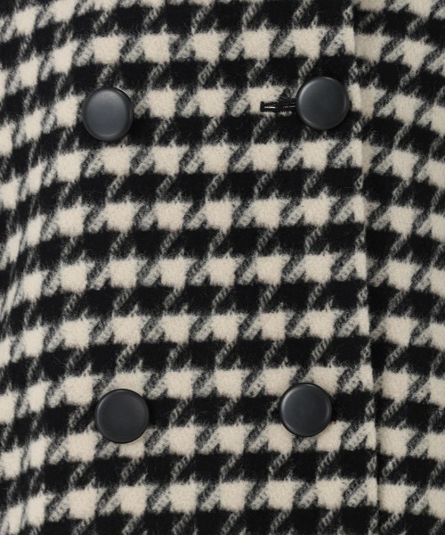 STRAWBERRY-FIELDS（ストロベリーフィールズ）の「【雑誌掲載】シャギーチドリ_袖ファー取り外しコート（ステンカラーコート・レディース・ハウンドトゥース・2）」の11枚目の写真