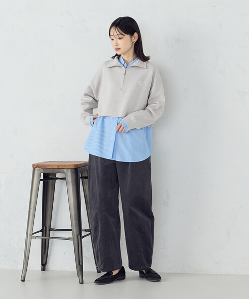 COMME CA ISM(コムサイズム)の「コーデュロイ カービーパンツ(その他パンツ・レディース・チャコール/ブラウン・LARGE/MEDIUM)」の7枚目の写真