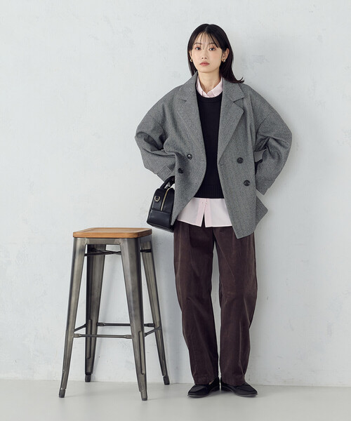 COMME CA ISM(コムサイズム)の「コーデュロイ カービーパンツ(その他パンツ・レディース・チャコール/ブラウン・LARGE/MEDIUM)」の13枚目の写真