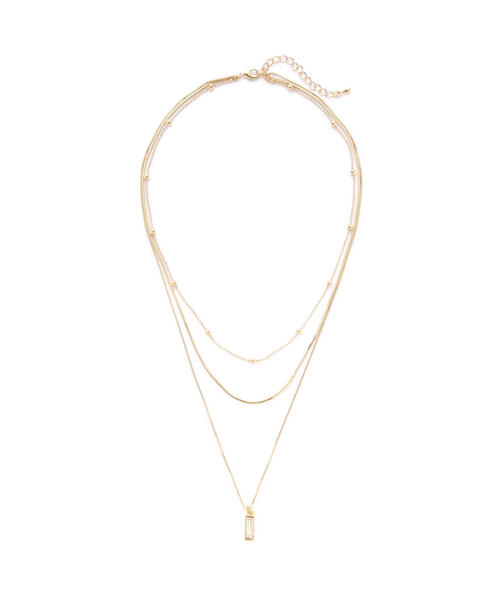 EDIT COLOGNE（エディットコロン）の「クリアトップ3連ネックレス（ネックレス・レディース・ゴールド・ﾌﾘ-）」の2枚目の写真