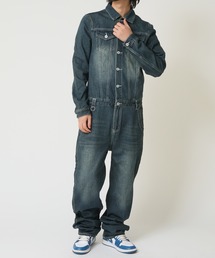 ARCADE（アーケード）の「ユーズド USED 加工 デニム オーバーオール  / オールインワン つなぎ（つなぎ/オールインワン）」