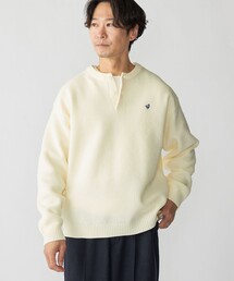 【WEB限定】SHIPS: ヘンリーネック レイヤード ニット