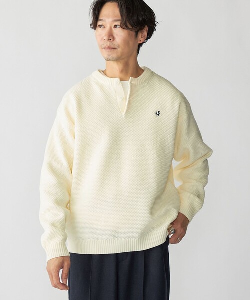 セール】【WEB限定】SHIPS: ヘンリーネック レイヤード ニット（ニット