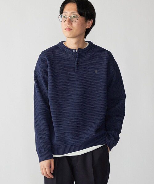 SHIPS（シップス）の「【WEB限定】SHIPS: ヘンリーネック レイヤード ニット（ニット/セーター・メンズ・ナチュラル/チャコールグレー/ネイビー・LARGE/X-LARGE/MEDIUM/SMALL）」の11枚目の写真