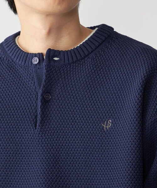 セール】【WEB限定】SHIPS: ヘンリーネック レイヤード ニット（ニット