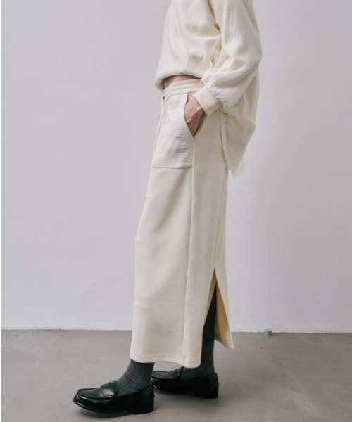 Muel Chic（ミュエルシック）の「Nicosia skirt   ニコシアスカート（スカート・レディース・ベージュ/ダークブラック/オフホワイト・FREE）」の15枚目の写真