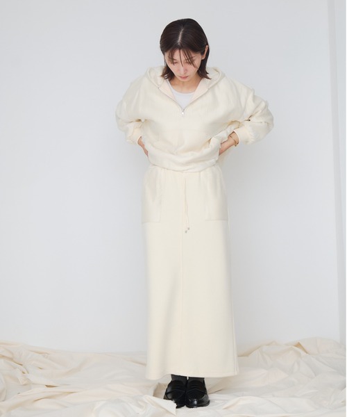 Muel Chic（ミュエルシック）の「Nicosia skirt   ニコシアスカート（スカート・レディース・ベージュ/ダークブラック/オフホワイト・FREE）」の19枚目の写真