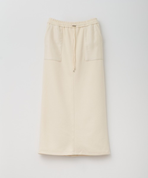 Muel Chic（ミュエルシック）の「Nicosia skirt   ニコシアスカート（スカート・レディース・ベージュ/ダークブラック/オフホワイト・FREE）」の4枚目の写真
