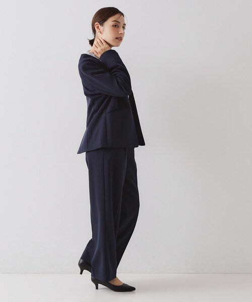 OPAQUE.CLIP（オペークドットクリップ）の「≪通勤・セレモニーセットアップ対応≫ ワイドパンツダブルクロス【洗濯機OK】（その他パンツ・レディース・ライトベージュ/ブラック/ネイビー・38/36/34/42/40）」の16枚目の写真