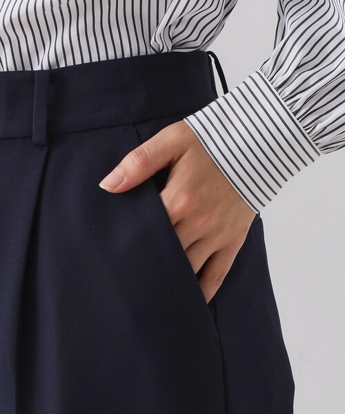OPAQUE.CLIP（オペークドットクリップ）の「≪通勤・セレモニーセットアップ対応≫ ワイドパンツダブルクロス【洗濯機OK】（その他パンツ・レディース・ライトベージュ/ブラック/ネイビー・38/36/34/42/40）」の22枚目の写真